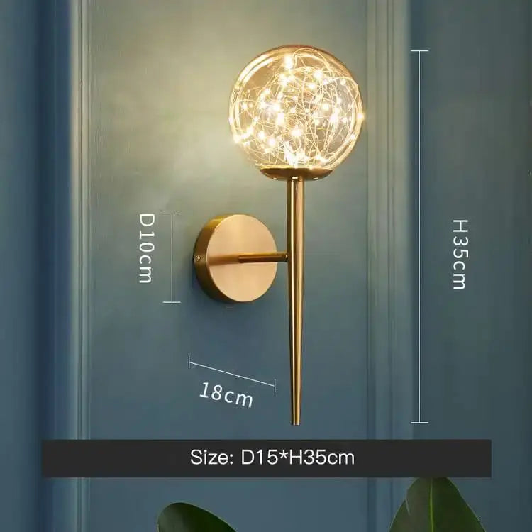 Gold Star Glass Chandelier