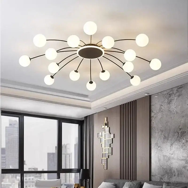 Gold Starburst Ceiling Light