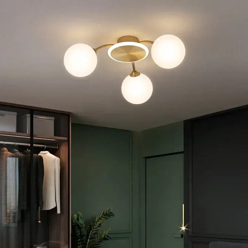 Gold Starburst Ceiling Light