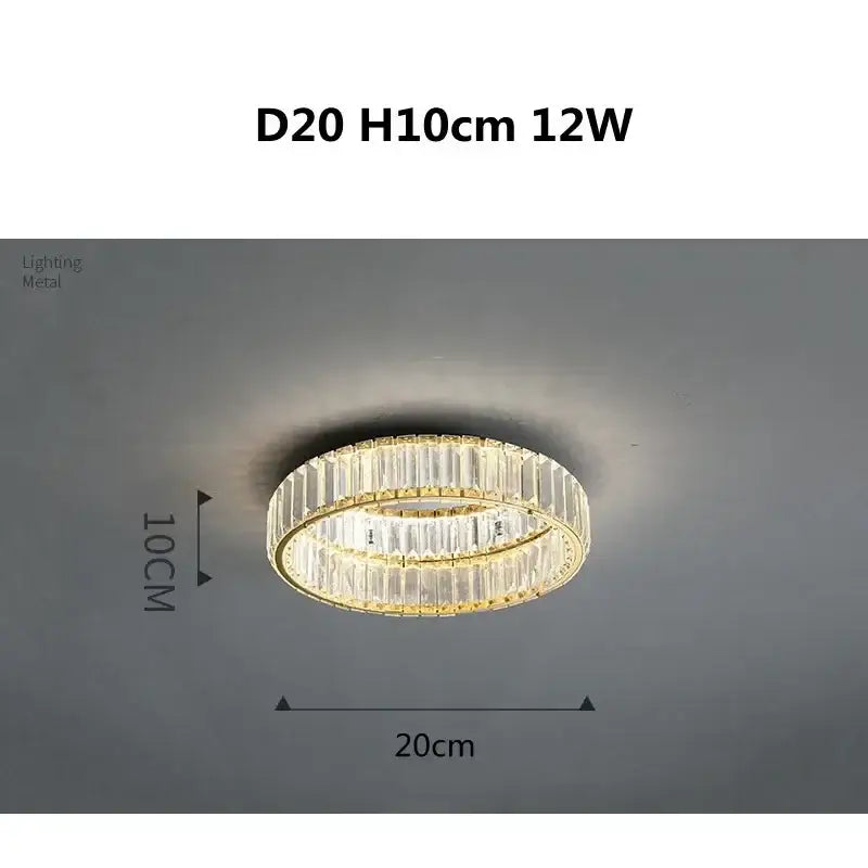 Gold Crystal Ceiling Light D100cm Remote Dimmable