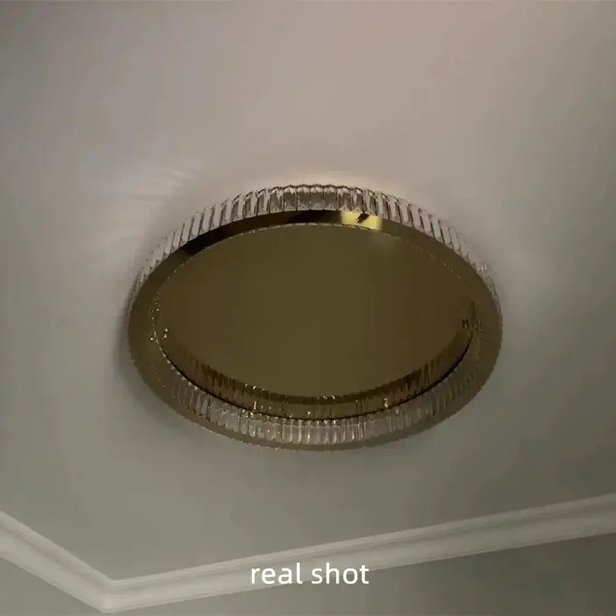 Gold Crystal Ceiling Light D100cm Remote Dimmable