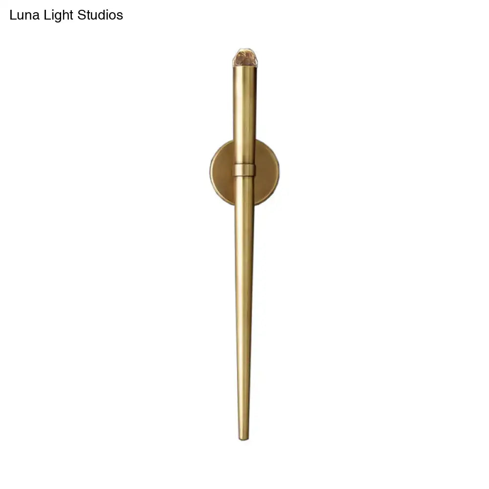 Gold Tapered Crystal Wall Lamp