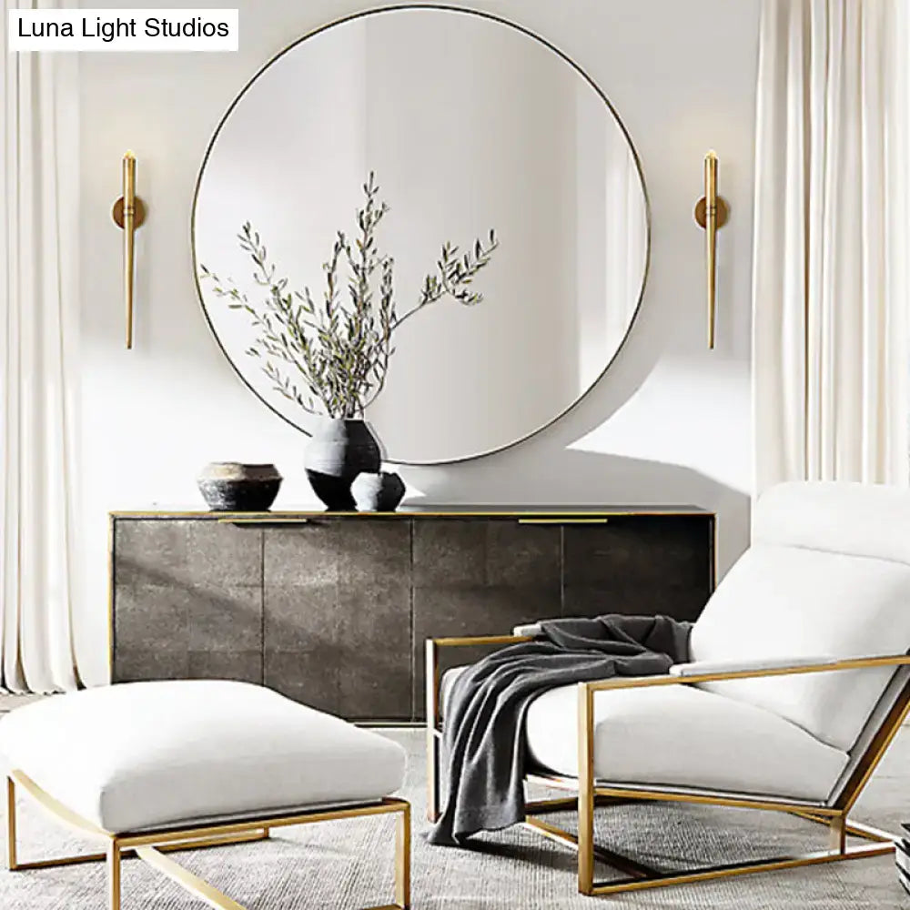 Gold Tapered Crystal Wall Lamp