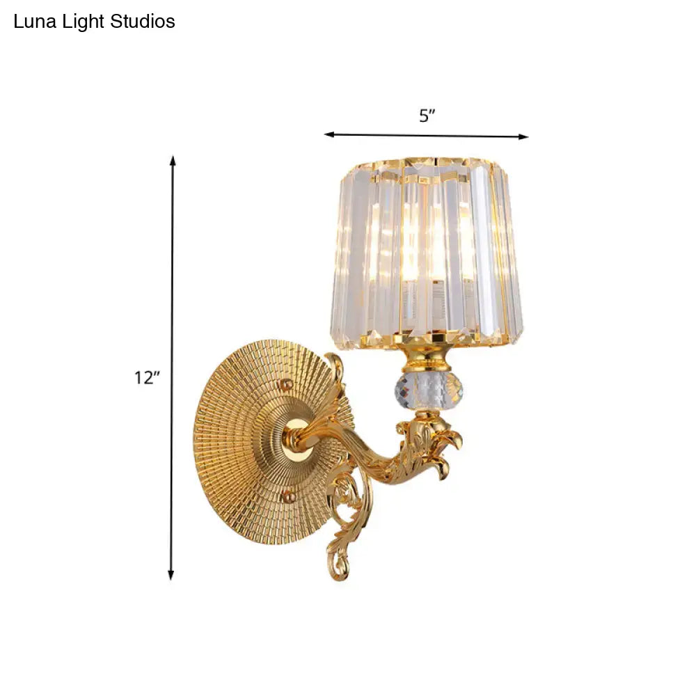Gold Tapered Crystal Sconce