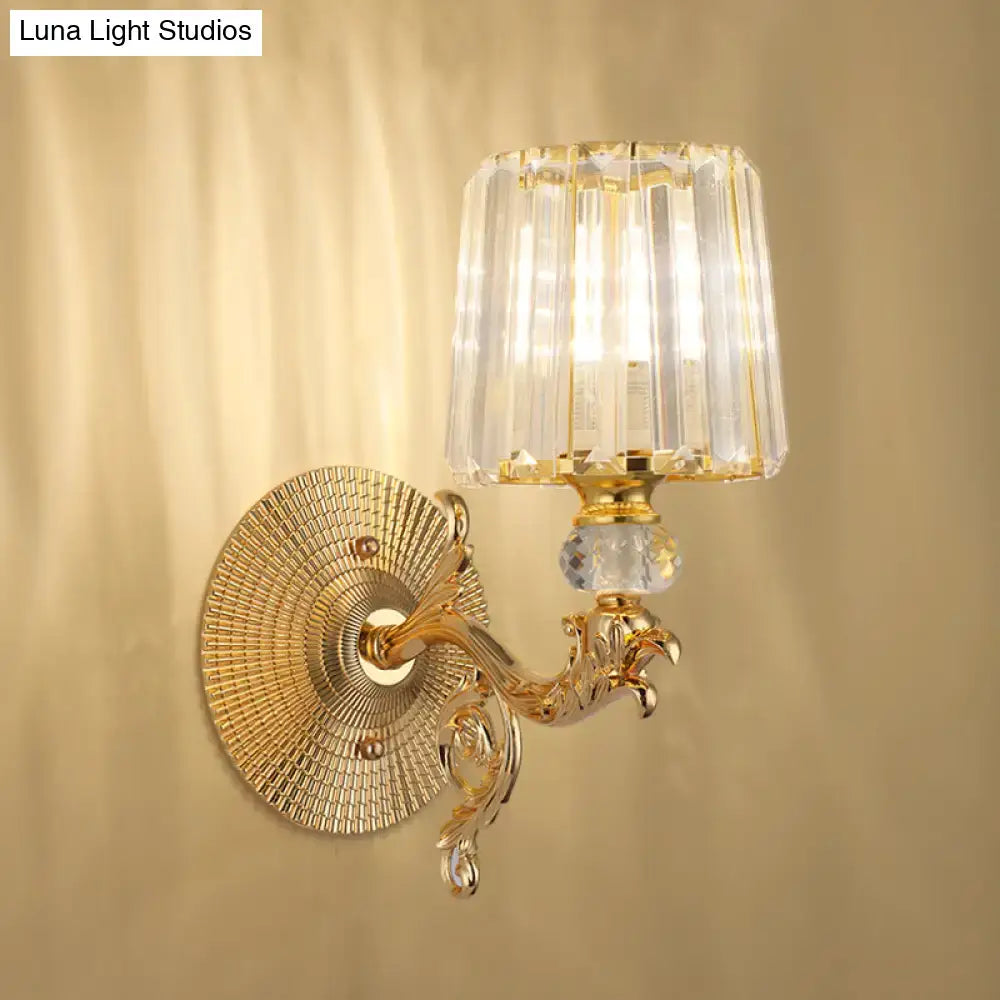 Gold Tapered Crystal Sconce
