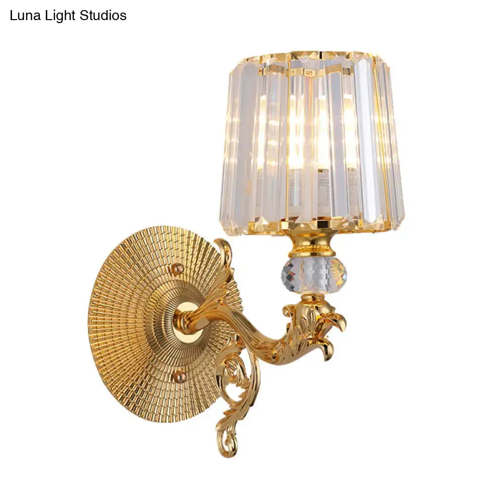 Gold Tapered Crystal Sconce