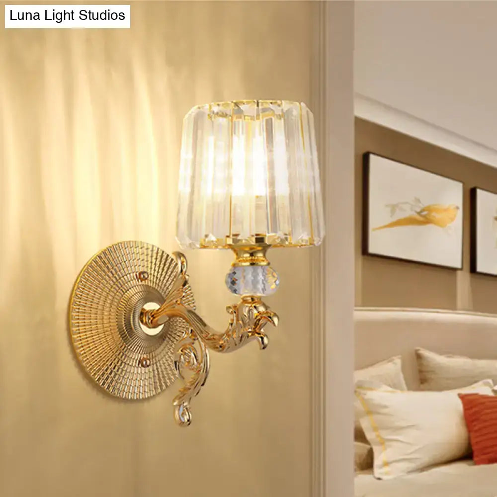 Gold Tapered Crystal Sconce