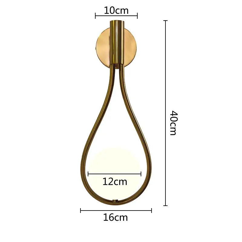 Gold Teardrop Glass Pendant