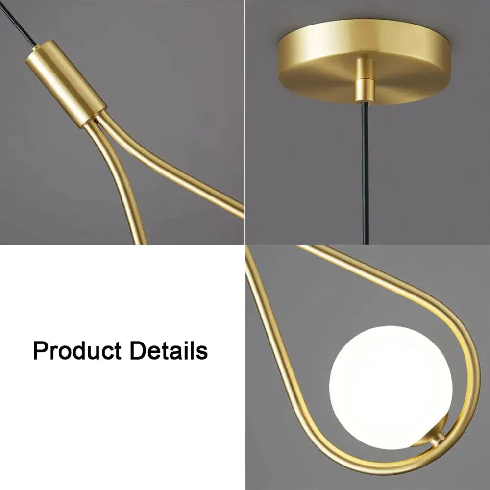 Gold Teardrop Glass Pendant