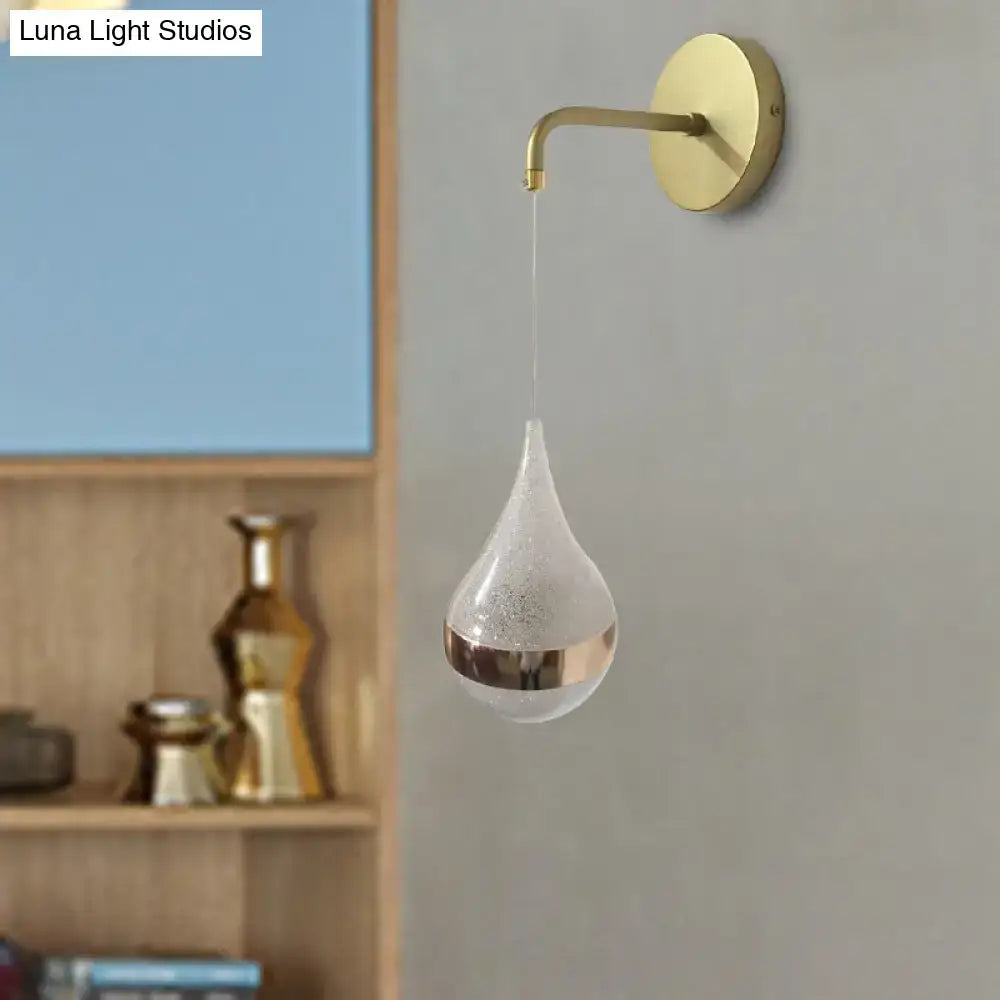 Gold Teardrop Wall Sconce