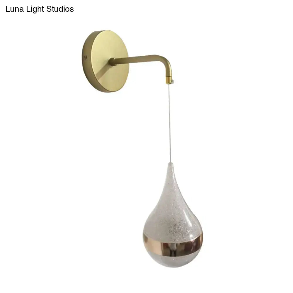 Gold Teardrop Wall Sconce