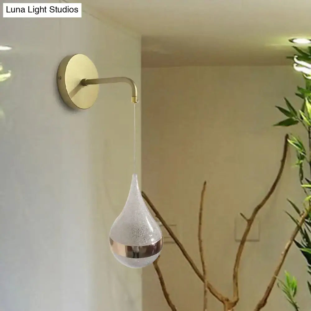 Gold Teardrop Wall Sconce