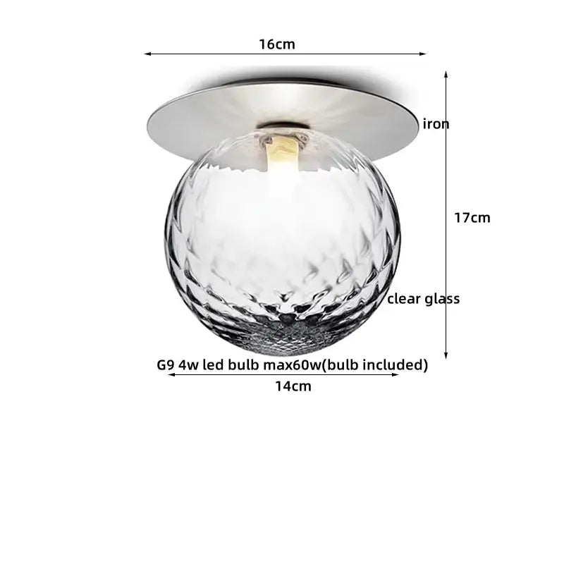 Gold Glass Ceiling Lamp