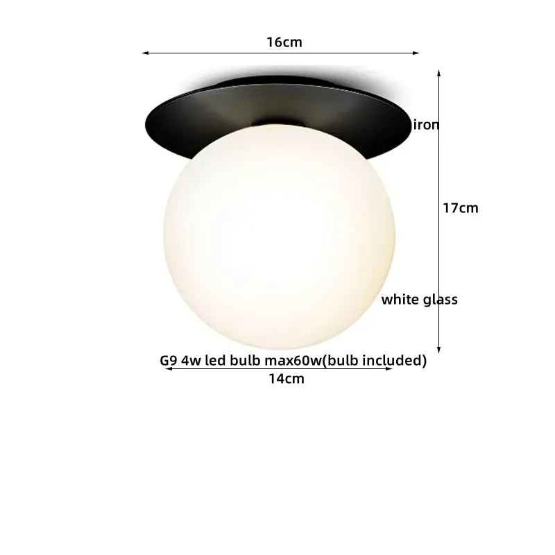 Gold Glass Ceiling Lamp