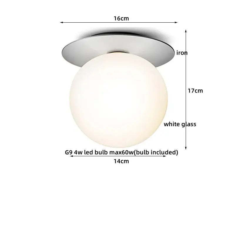 Gold Glass Ceiling Lamp