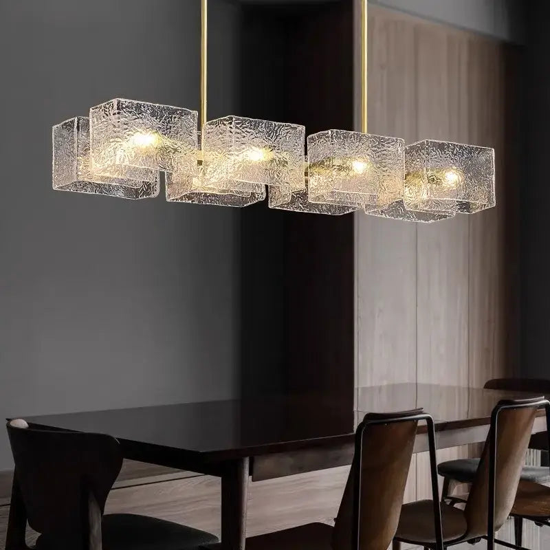 Gold Crystal Glass Chandelier