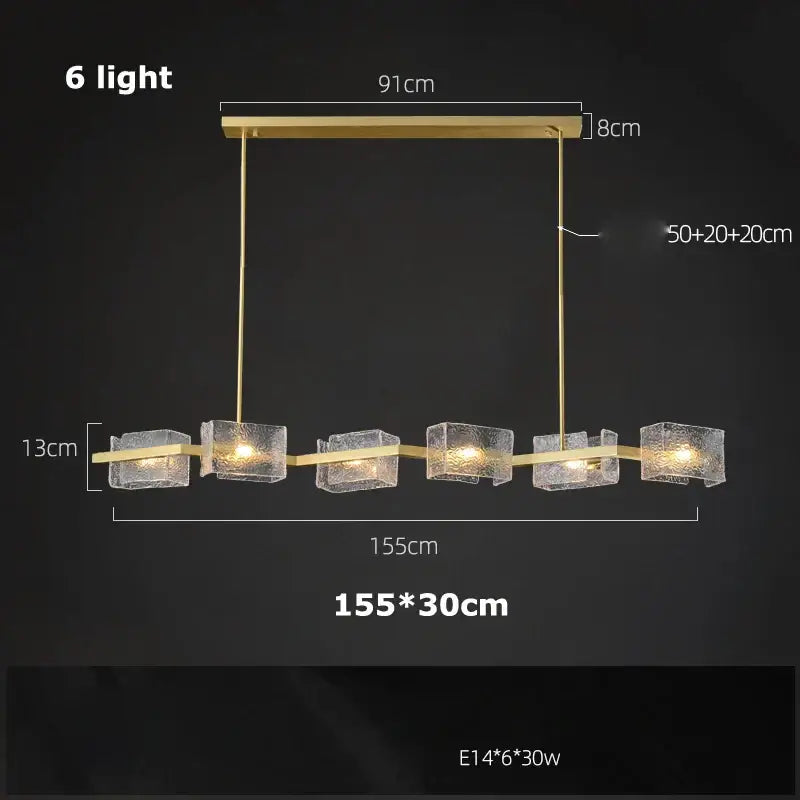 Gold Crystal Glass Chandelier