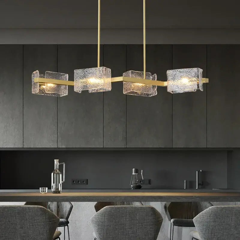 Gold Crystal Glass Chandelier