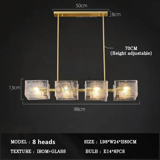 Gold Crystal Glass Chandelier