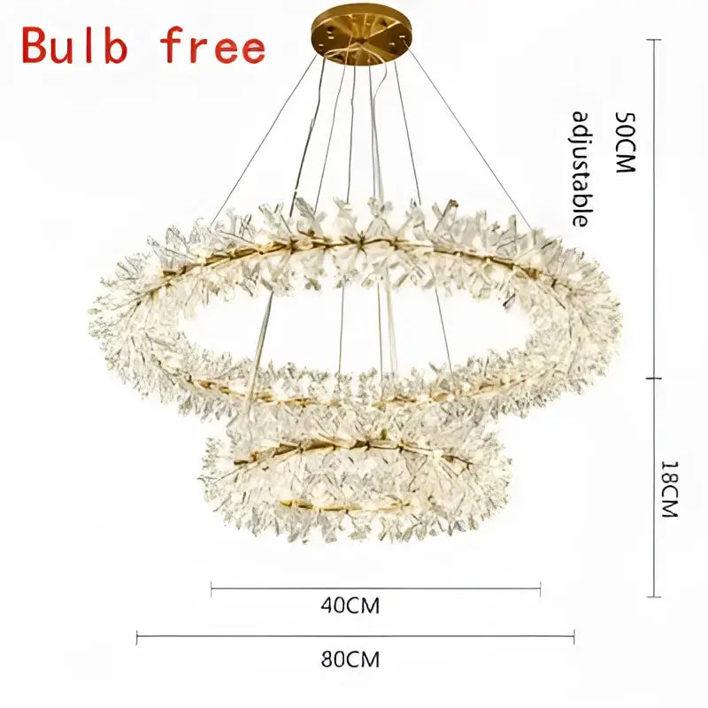 Gold Tier Crystal Chandelier