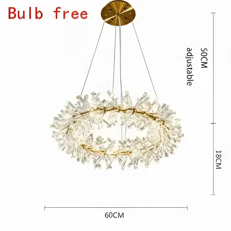 Gold Tier Crystal Chandelier