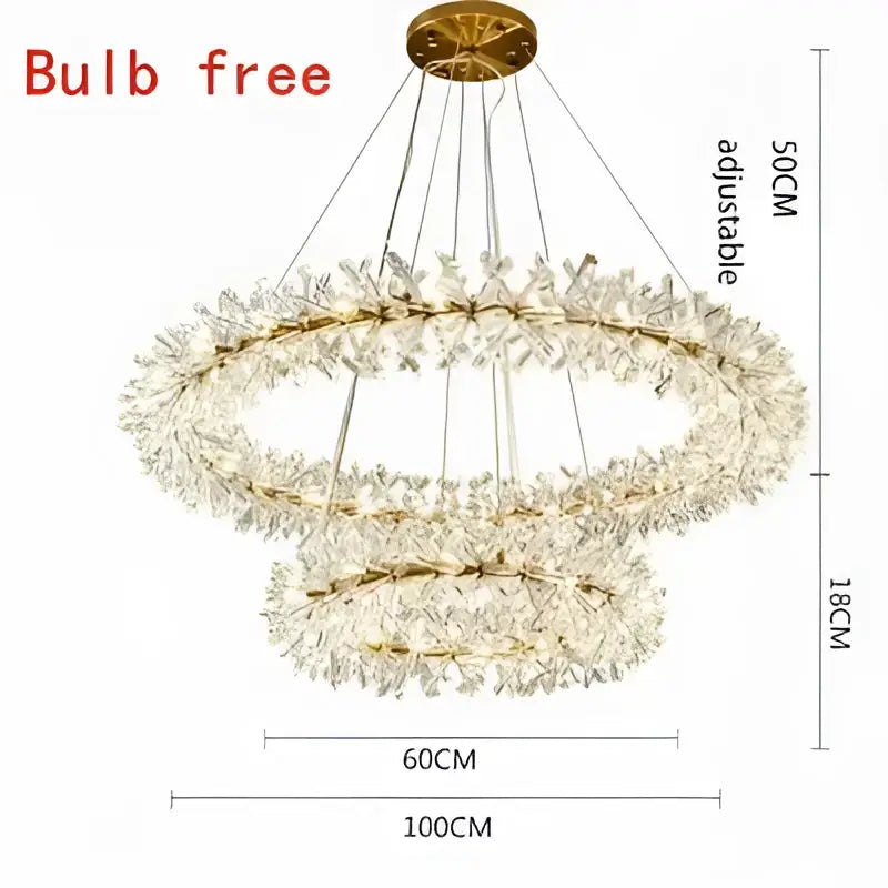 Gold Tier Crystal Chandelier