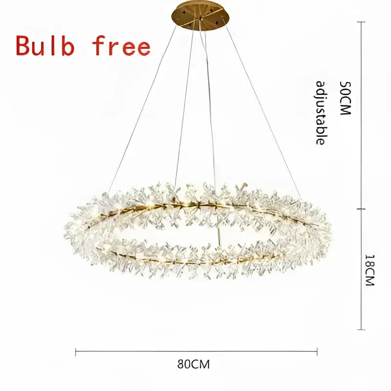 Gold Tier Crystal Chandelier