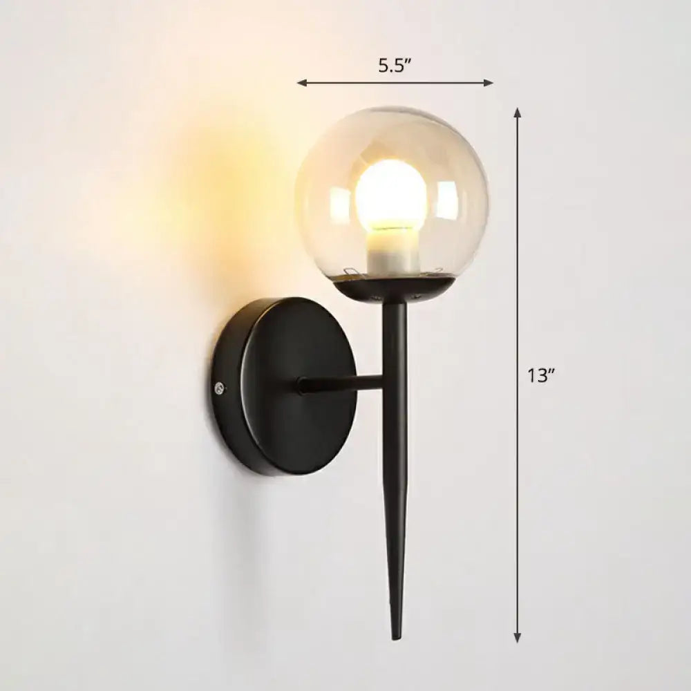 Gold Glass Torch Sconce