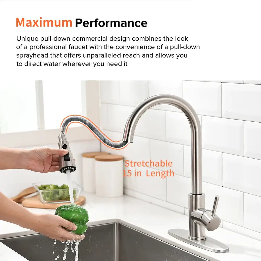 Gold Touch Sensor Kitchen Faucet Stainless Steel