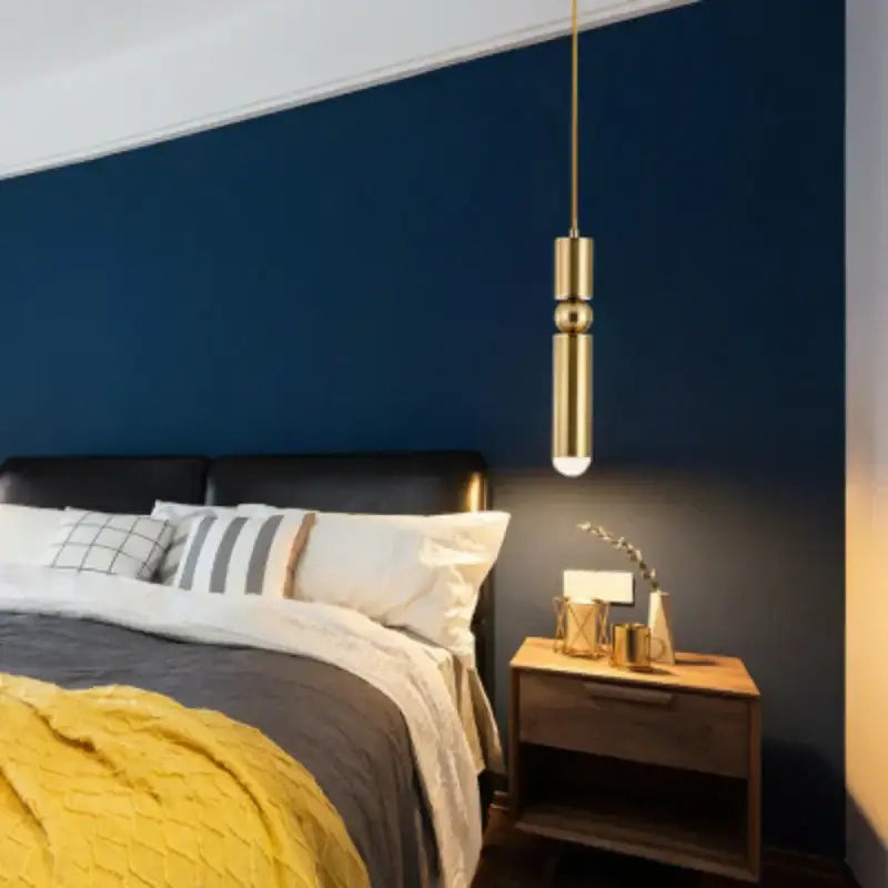 Gold Tube Pendant Lamp