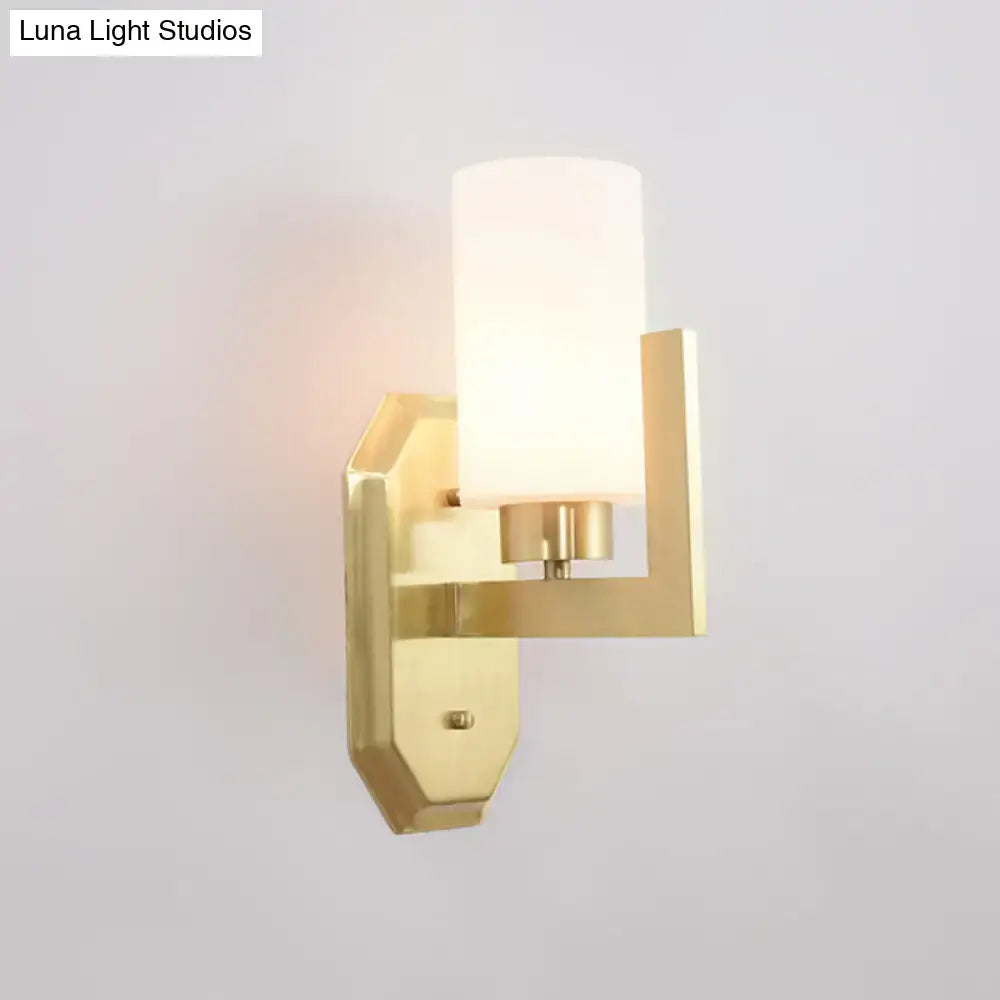 Gold Tubular Wall Lamp