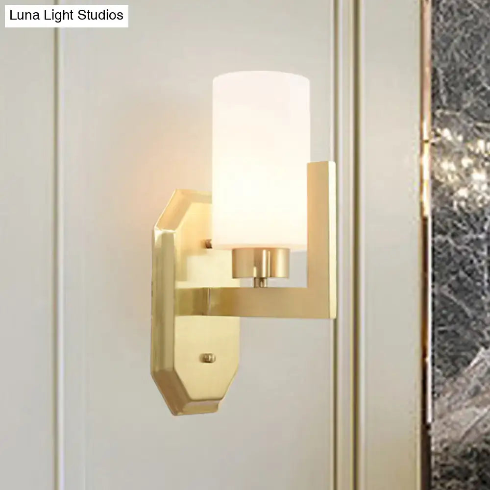 Gold Tubular Wall Lamp