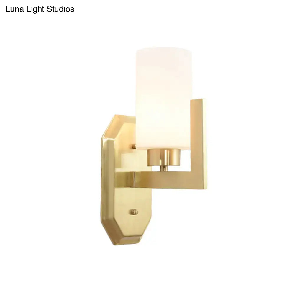 Gold Tubular Wall Lamp