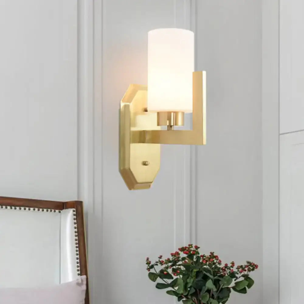 Gold Tubular Wall Lamp