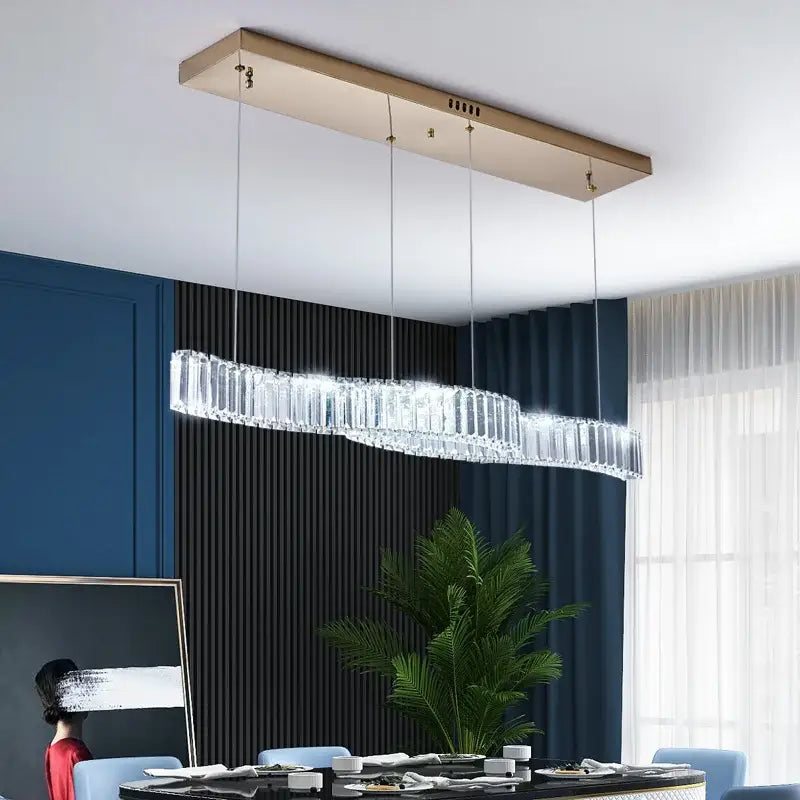 Gold Crystal LED Chandelier Silver or Gold