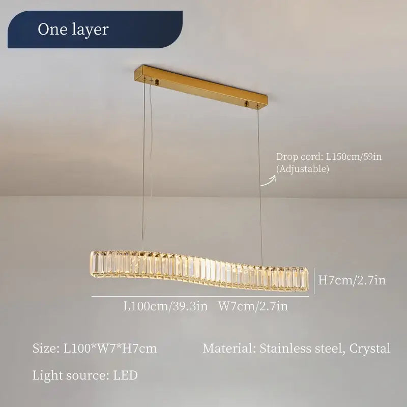 Gold Crystal LED Chandelier Silver or Gold