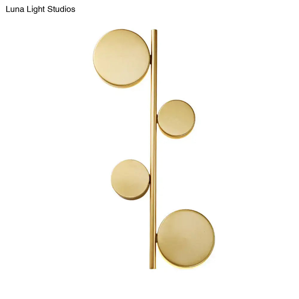 Gold Linear Metal Sconce Light