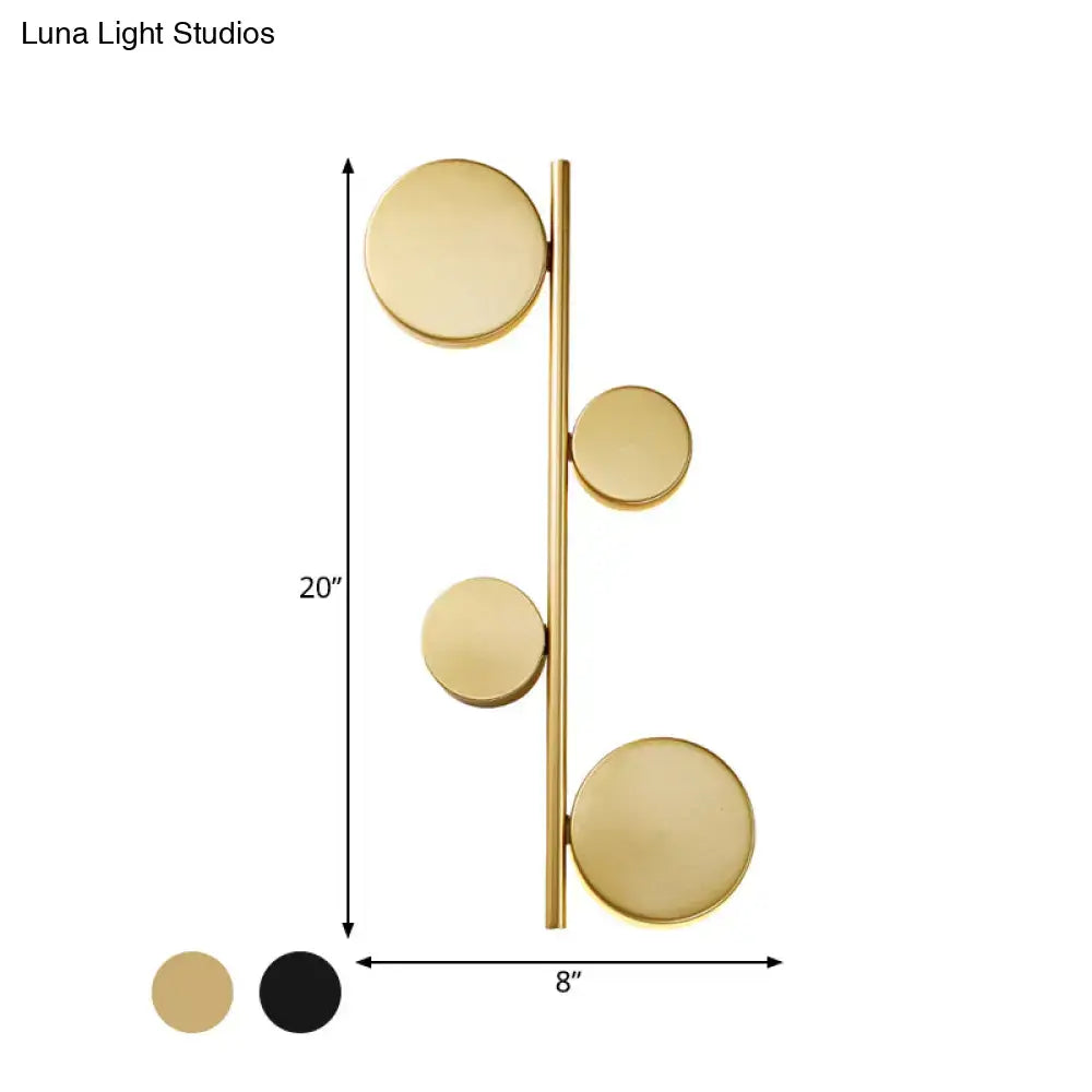 Gold Linear Metal Sconce Light