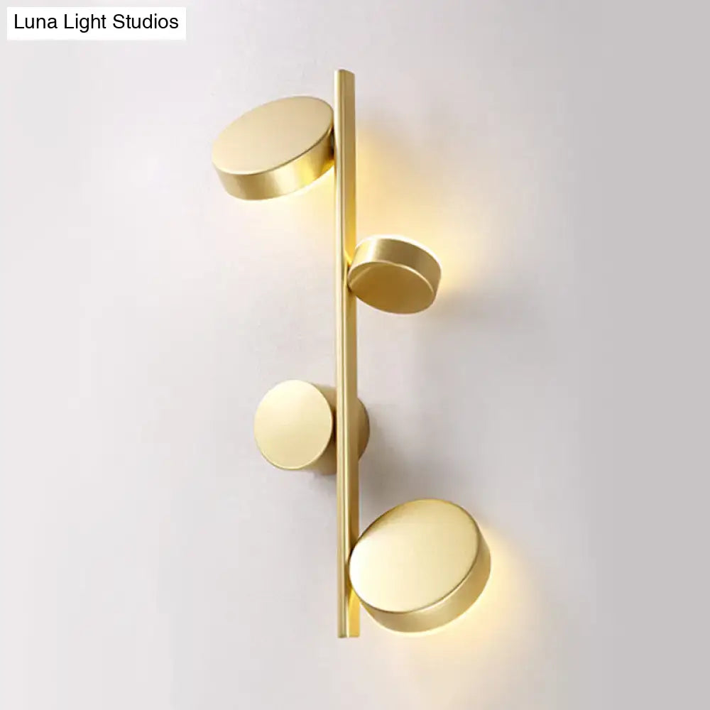 Gold Linear Metal Sconce Light