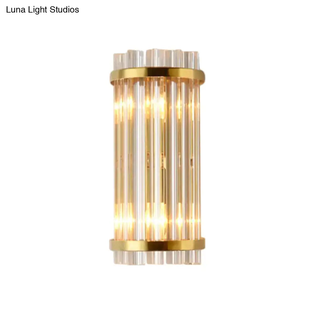 Gold Crystal Rod Sconce