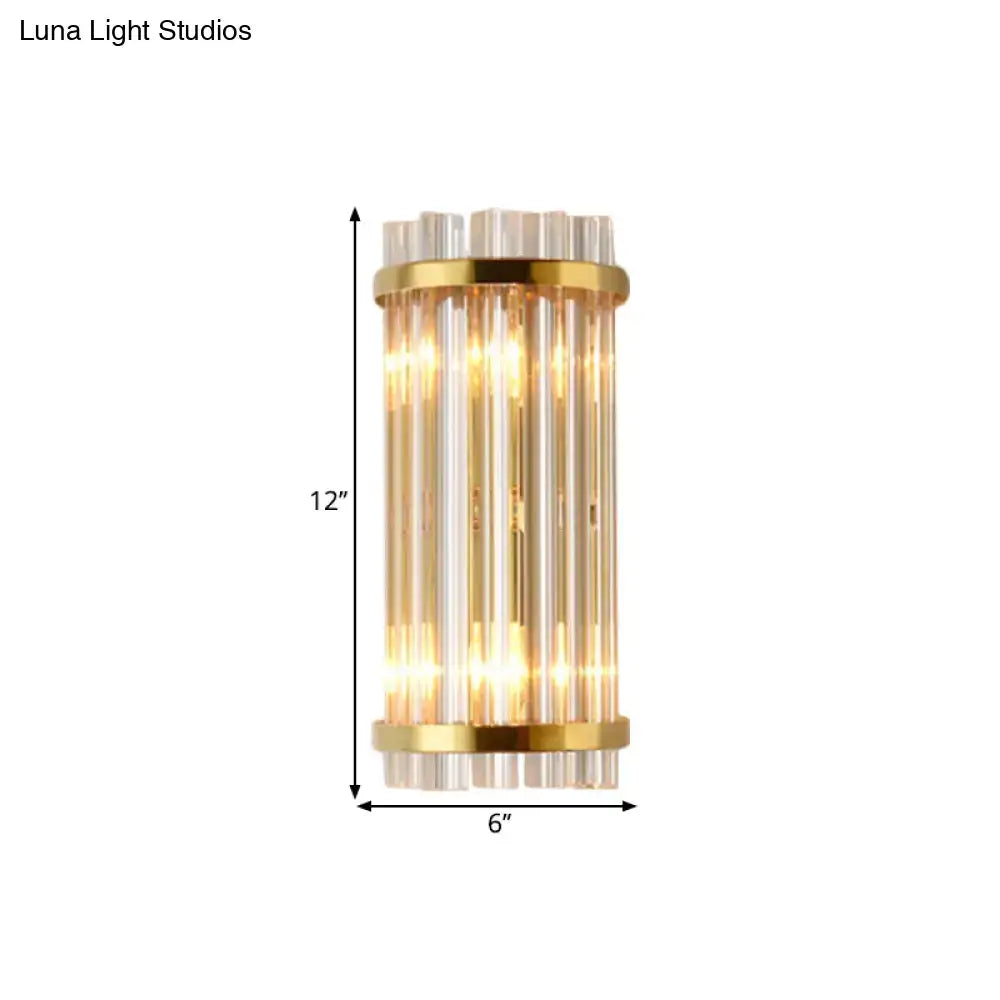 Gold Crystal Rod Sconce