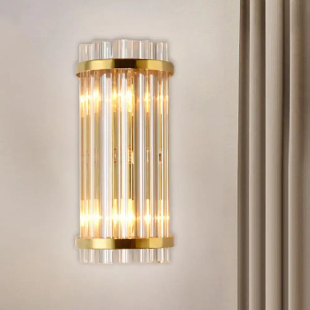 Gold Crystal Rod Sconce