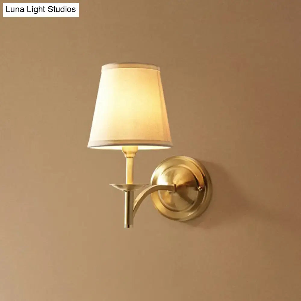 Gold Fabric Wall Sconce