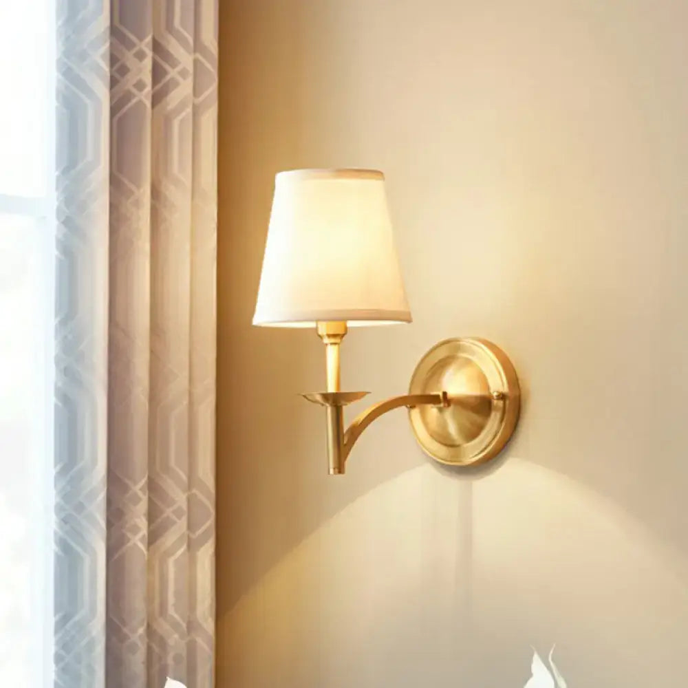 Gold Fabric Wall Sconce