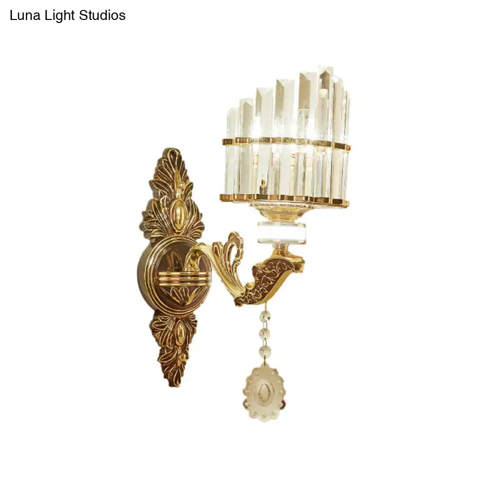 Gold Arc Crystal Sconce