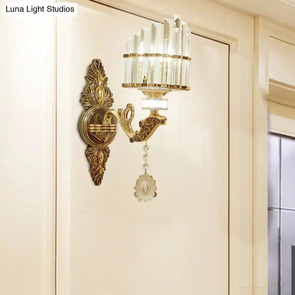 Gold Arc Crystal Sconce