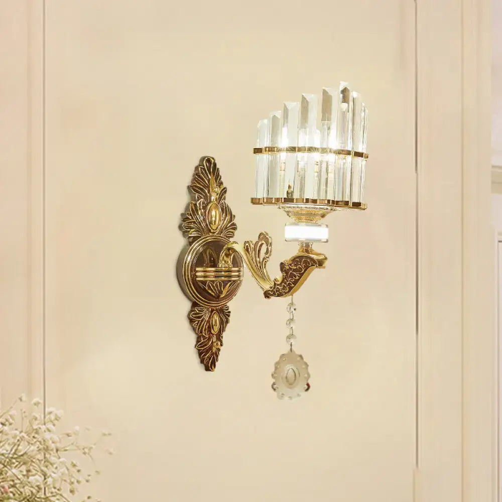 Gold Arc Crystal Sconce