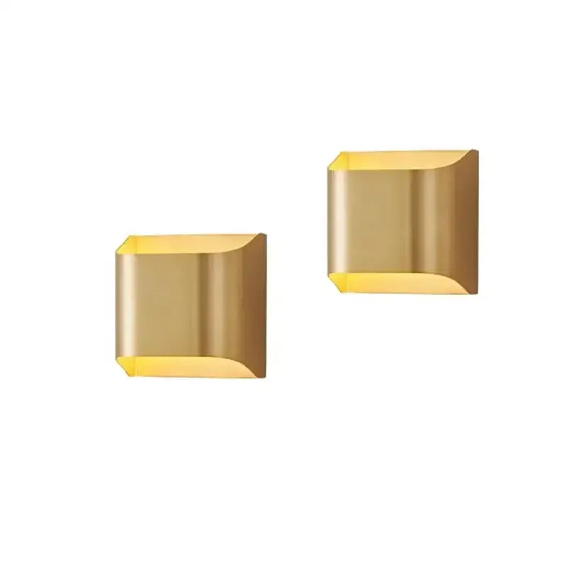 Gold Minimalist Wall Lamp Copper Construction