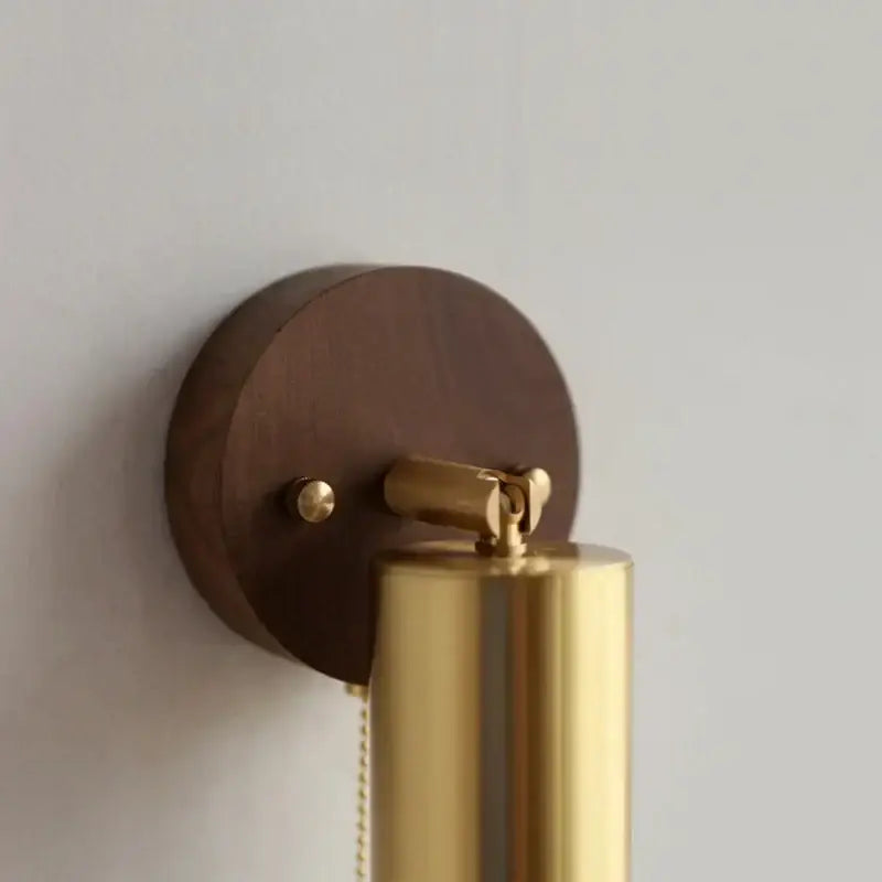 Gold Walnut Wall Sconce