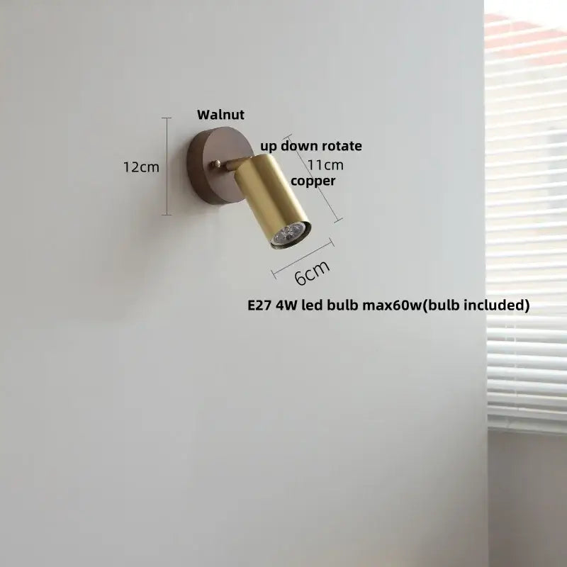Gold Walnut Wall Sconce
